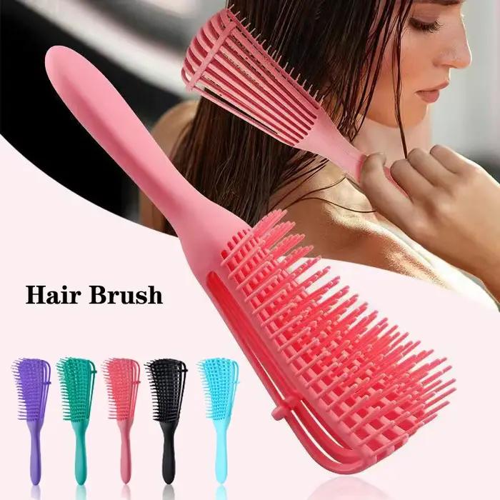 Brosse à cheveux démêlante, Massage du cuir chevelu, peigne pour femmes, brosse démêlante pour coiffer, outil de soins pour Salon de coiffure bouclé