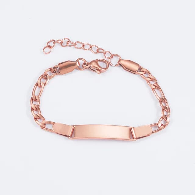 Bracelet Personnalisé Plaqué Or avec Nom Gravé d'Identification Médicale pour Femme, Bijoux Ajustabl