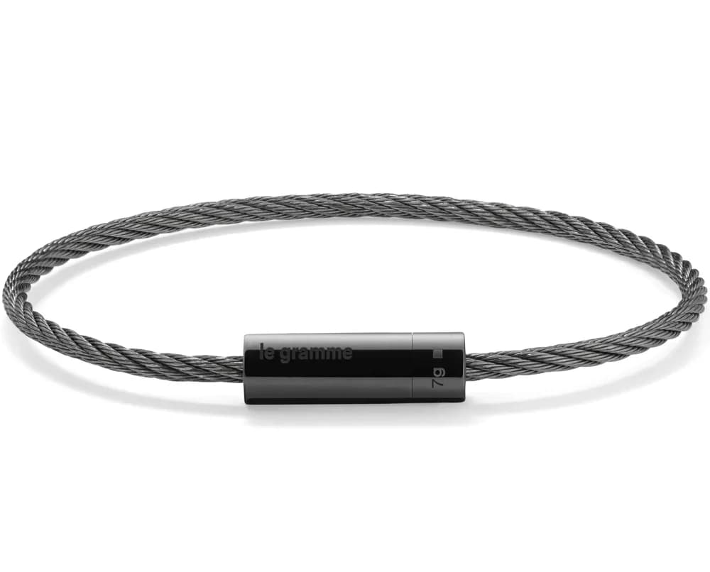 Bracelet en corde couleur argent LE pour hommes et femmes, 7g, cadeau de luxe, bijoux à la mode fran