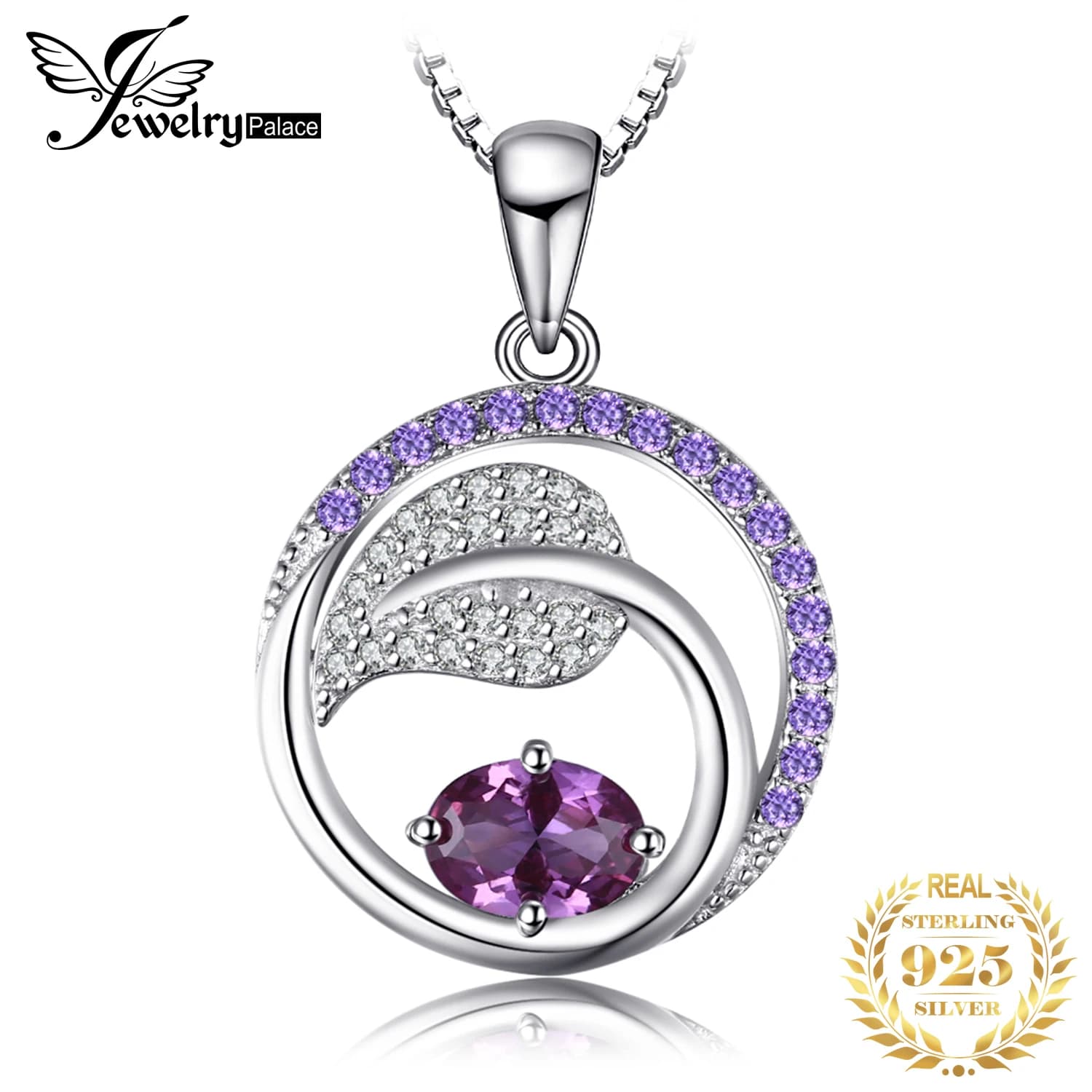 JewelryPalace – collier avec pendentif en argent Sterling 925 pour femme, bijou en forme d'alexandri