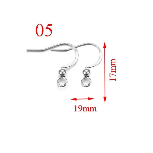 100 pcs/lot (50 paires) en acier inoxydable bricolage boucles d'oreilles résultats fermoirs crochets