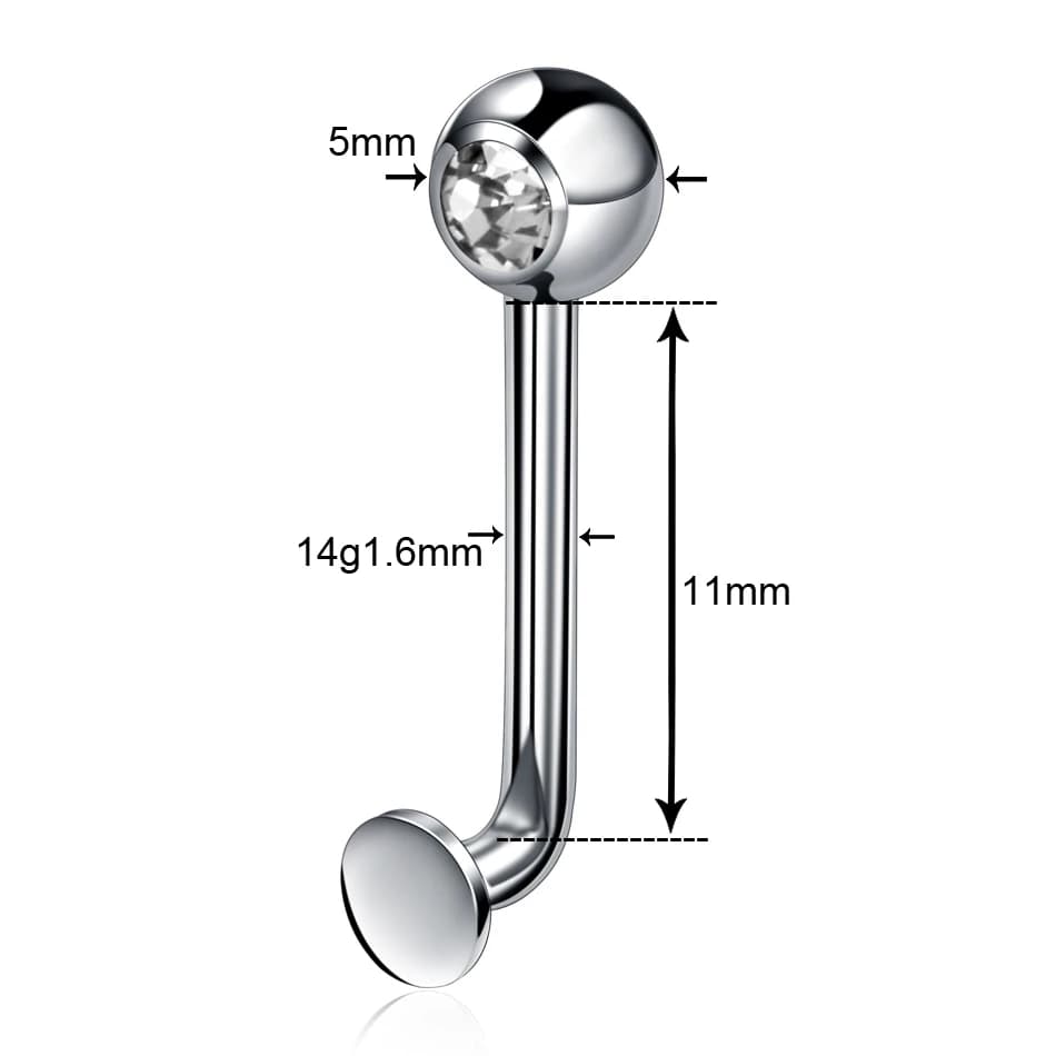 Piercing Christina en titane, 1 pièce, Labret Vertical intime, bijoux, anneaux à lèvres, fleur VCH T