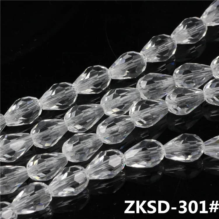 Exacttelette de verre tchèque en forme de larme de cristal, perles de bricolage, matériel d'artisana