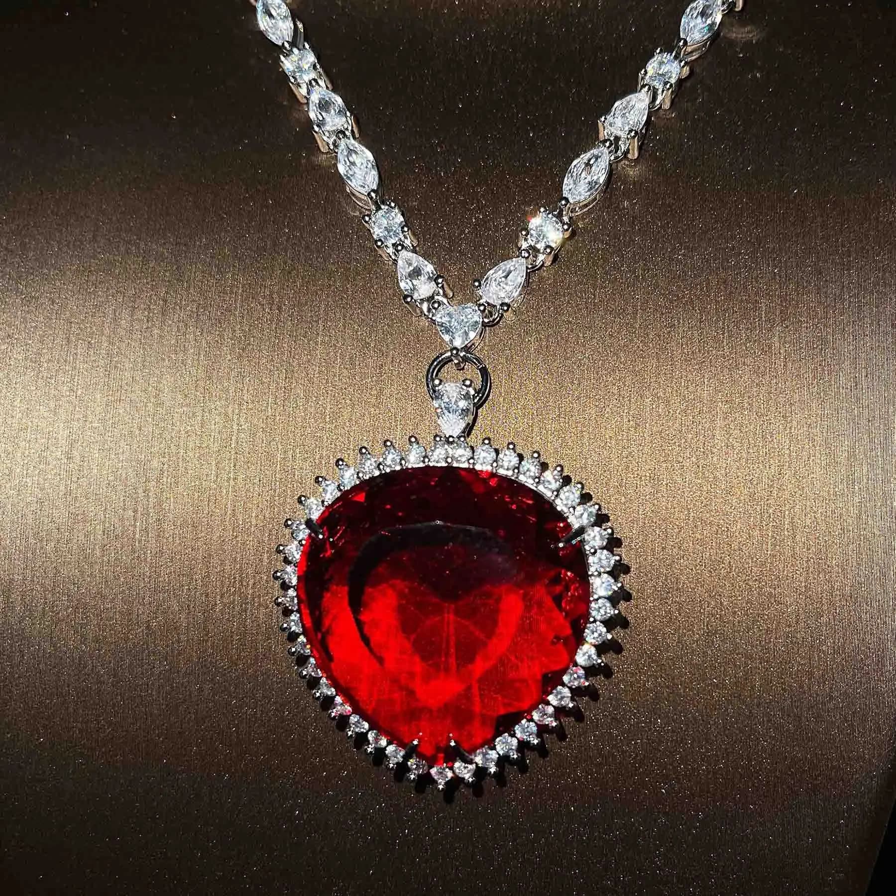 Colliers OUS ANIC Coeur de l'Océan pour Femme, Clip Romantique, Bijoux de la raq, Cadeau de la Journ