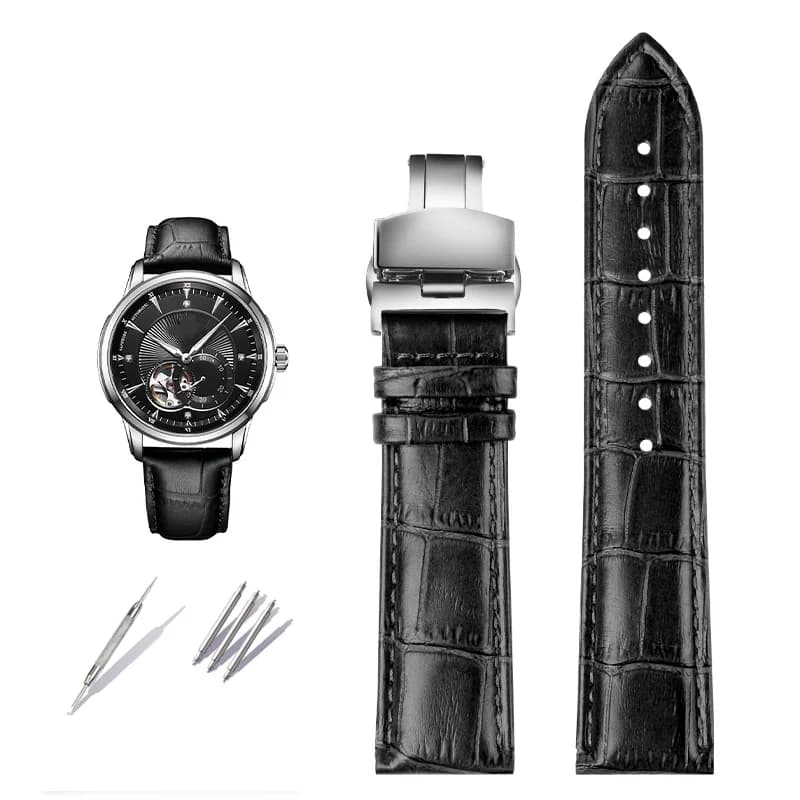 Bracelet de montre en cuir de vache pour tissot seiko huawei citoyen bracelet de montres 16mm18mm 20