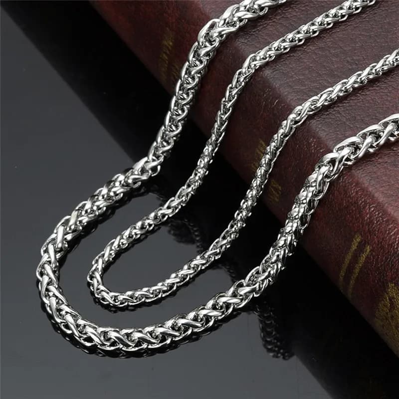 Pas cher en gros en acier inoxydable hommes chaîne collier mode punk rock bijoux titane acier collie