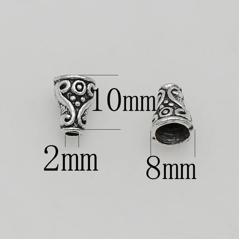 Bouchons à pampilles tour en argent Antique classique, 50 pièces/lot, couverture de boucles d'oreill