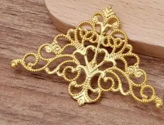 Breloques exécutives en laiton Filig123, accessoires de bijoux, fleur, collier PmotNecklace, bijoux 