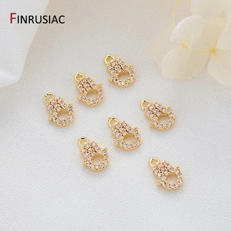 Bijoux à bricoler soi-même faisant 6 Types 14K véritable plaqué or pavé réglage Zircon petite Mini f
