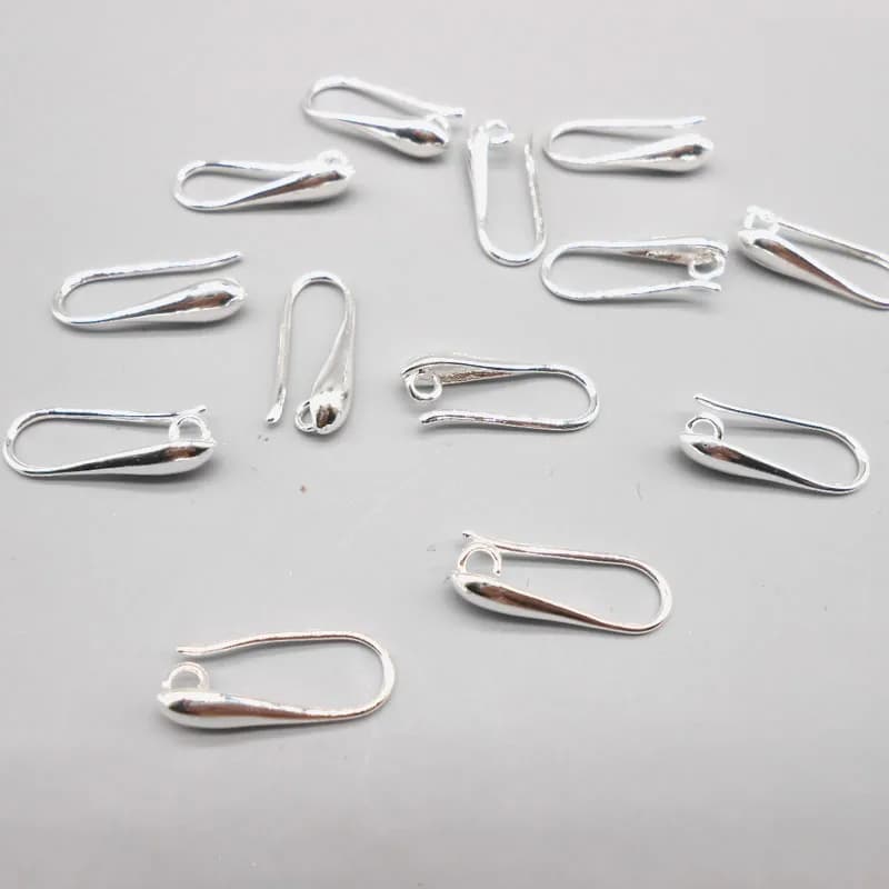 WQQCR 925 argent 10 pièces boucles d'oreilles faites à la main bricolage accessoires bijoux or argen