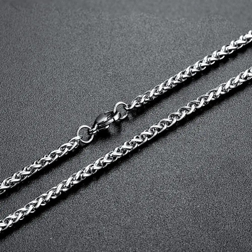 Prix de gros largeur 4MM chaîne en acier inoxydable collier pour hommes mode Hip-Hop Rock Style cade
