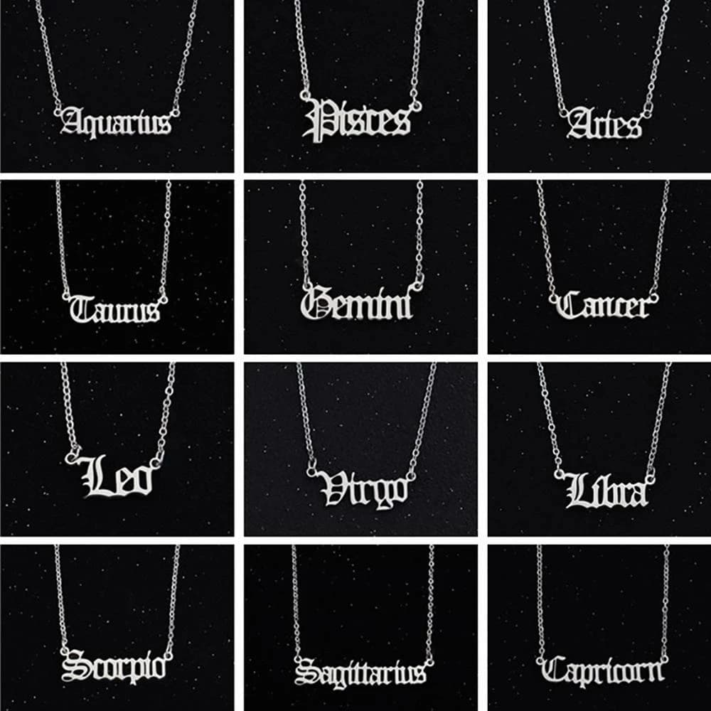 Collier du zodiaque 12 Constellations, Capricorne, Verseau, Déficience, Bélier, Taures, Gémeaux, Can