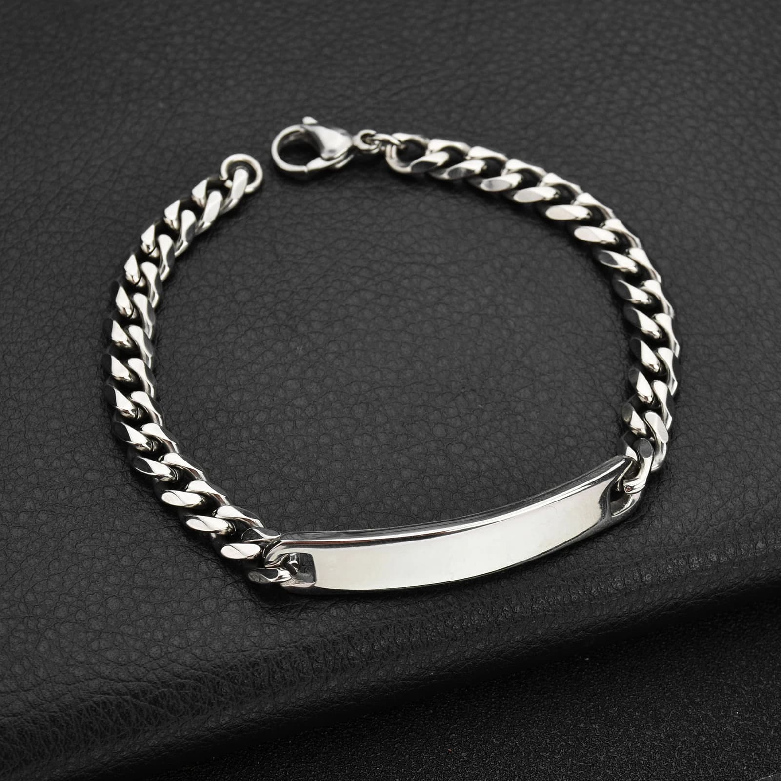 Sifisrri-Bracelets de Date et de nom gravés pour femmes et hommes, Bracelets réglables en acier inox