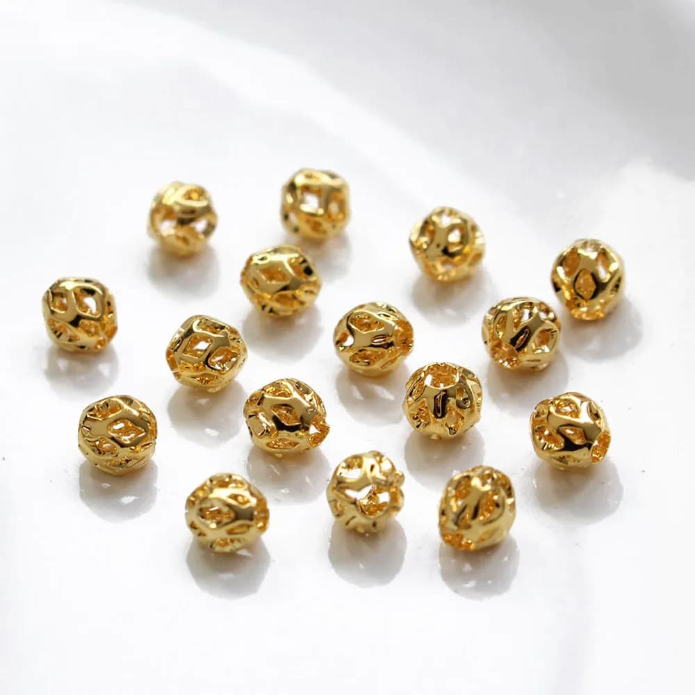 Bracelet plaqué or 18 carats avec perles, 20 pièces, collier, bricolage, boucles d'oreilles, fournit