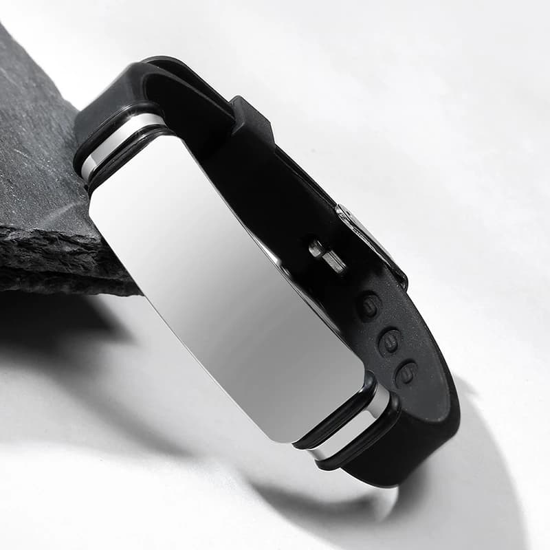 Bracelets personnalisés en Silicone pour hommes, LOGO avec lettrage gravé, cadeau pour mon mari et S