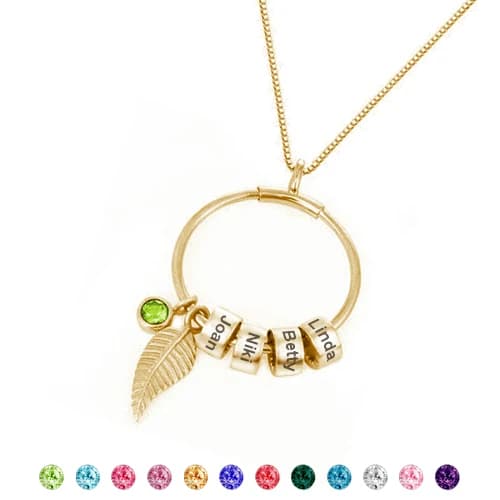 MaiLun – collier de perles avec noms de famille personnalisés pour femmes, collier de pierres de nai