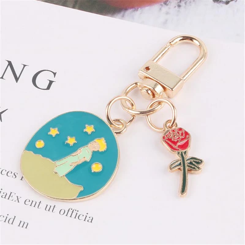 ChimThe-Porte-clés pendentif petit prince, porte-clés mignon, rose, personnalité, vêtements, sac à d