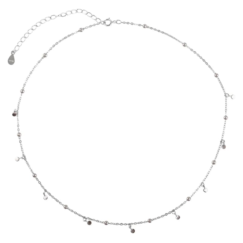 Collier ras du cou rond géométrique en argent Sterling 925 véritable pour femmes, bijoux fins minima