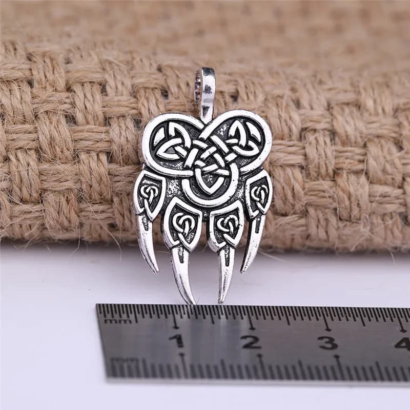 Skyrim-Breloques Patte d'Ours Slavique Veles, Symdains du Dieu, Pendentifs Patte d'Ours, Bijoux Amul