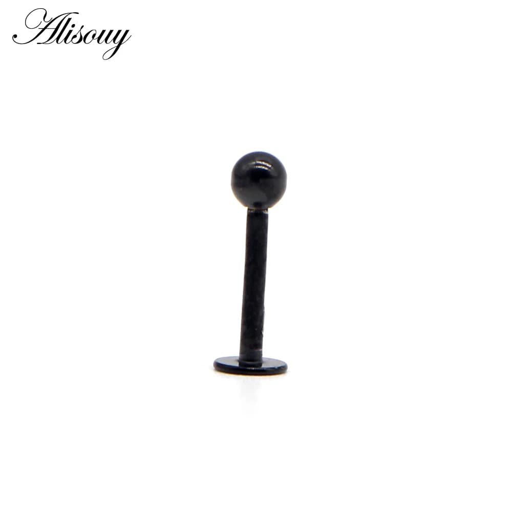 Alisouy 1 PC titane 16G lèvres anneaux Piercing Labret oreille anneaux oreille Stud oreille Piercing
