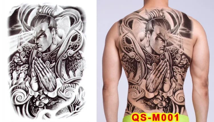 Tatouage tribal dessins gothique tatouage garçons plein dos grand tatouage corps autocollants tempor