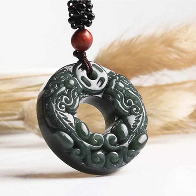 Dstresssunshine-Collier pendentif en néphrite XinJiang HeTian, amulette porte-bonheur, diversifier l