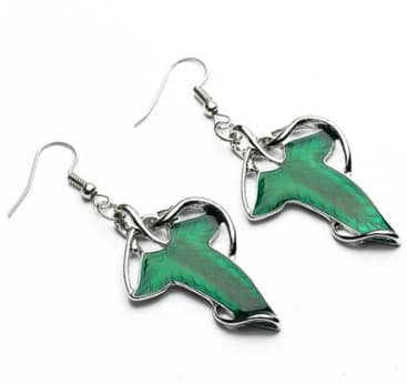 Boucles d'oreilles feuilles de magicien à la mode, boucles d'oreilles pendantes en feuille d'éléven,