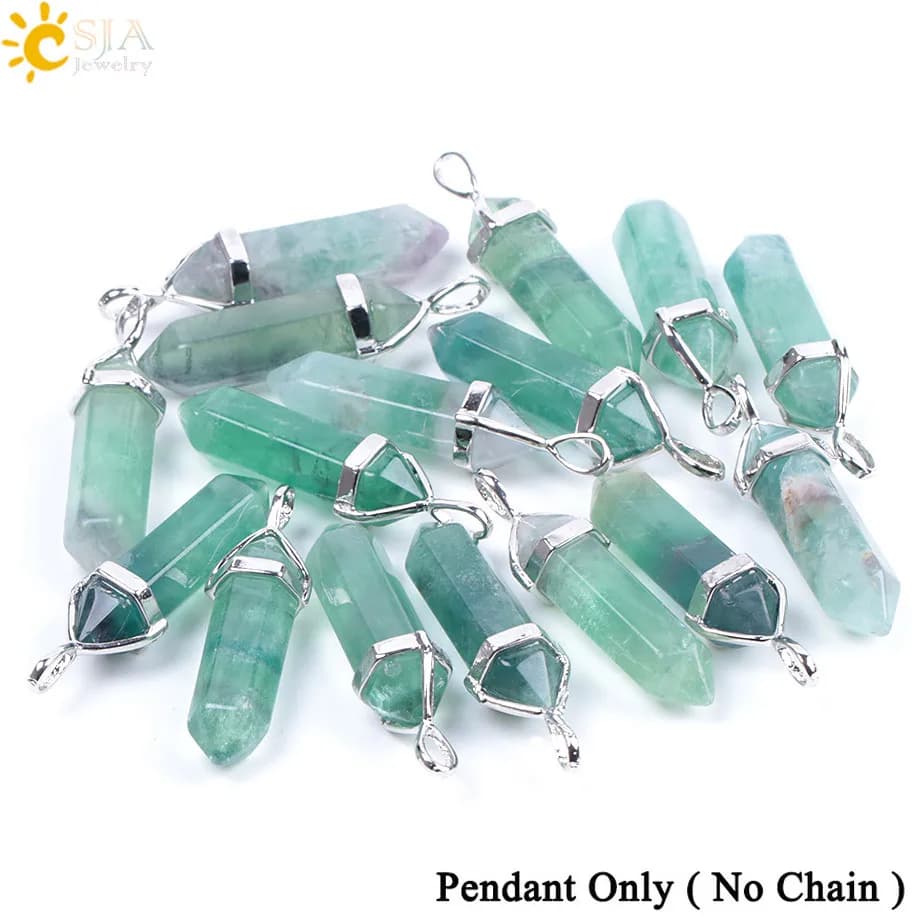 CSAlbanFluorite-Colliers Citroprésidence pour Femme, PmotSuspension, Quartz, Pierre Précieuse Nature