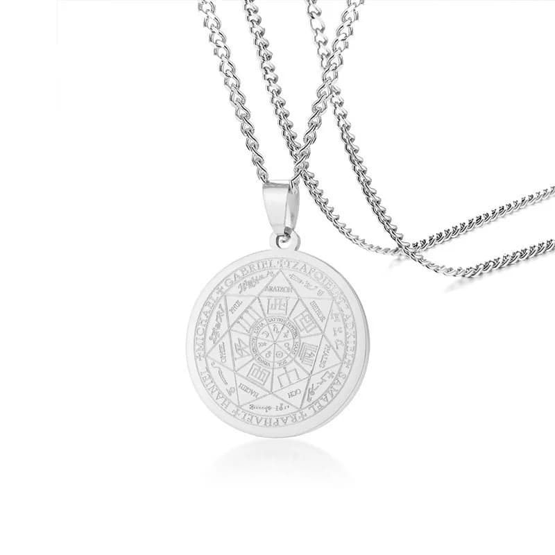 Sept archanges sceau Talisman ange bijoux pendentif magique collier occulte Gabriel Zadkiel Samael R