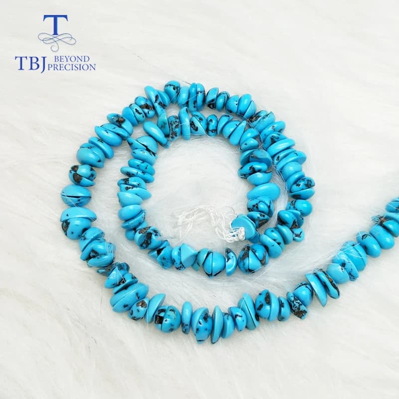 Perles turquoise américaines naturelles en vrac pour bijoux en pierres précieuses DIY, design pour v