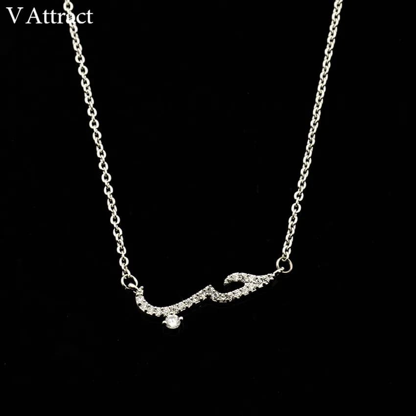 Collier d'amour arabe, pendentif de déclaration, pour femmes et hommes, bijoux Vintage en acier inox