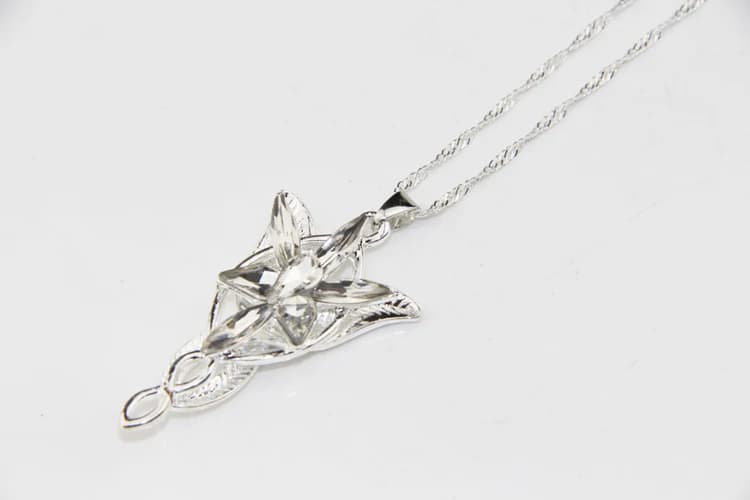 Mode Arwen Evenstar collier les elfes princesse cristal cubique zircone pierre pendentif bijoux pour