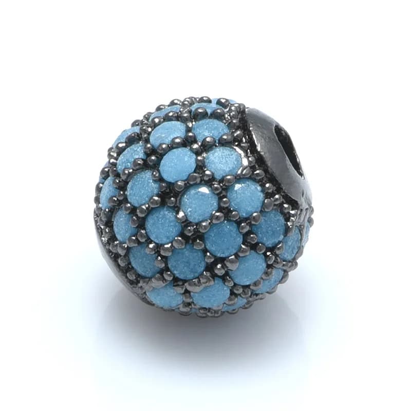 Perles rondes de 8mm, 1 pièce, accessoires de bijoux pour Bracelet, collier, boucles d'oreilles, fab