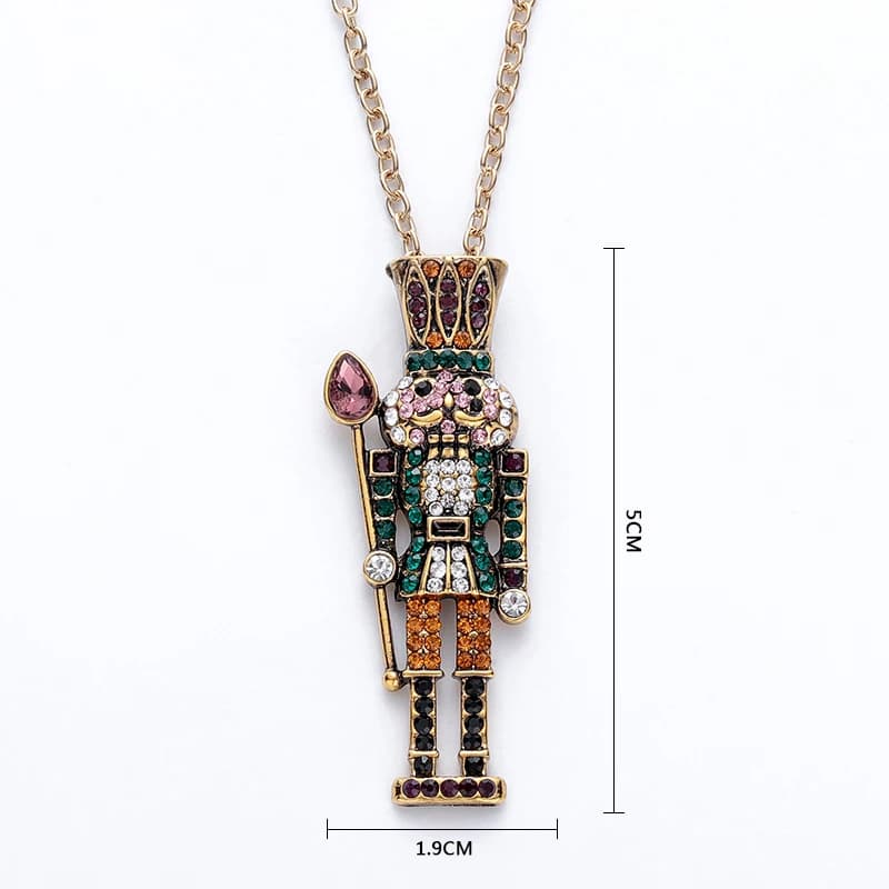 Harong casse-noisette Ballet collier classique mignon incrustation Zircon pendentif collier pour fem