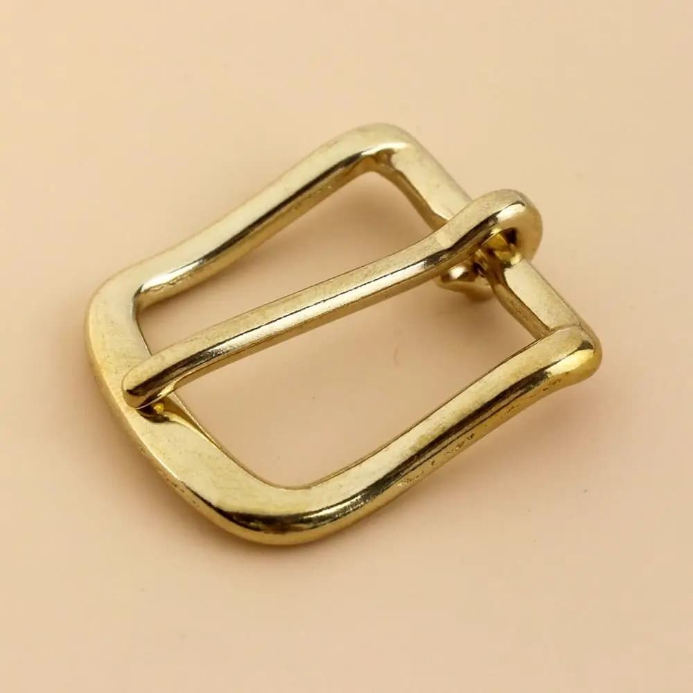 Boucle de ceinture en laiton massif, extrémité, barre de talon, boucle de barre à une broche, ceintu