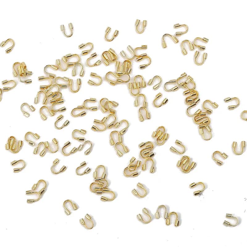Lot de 100 protecteurs de fils 4x4mm, boucles de protection en forme de U, accessoires, fermoirs, co