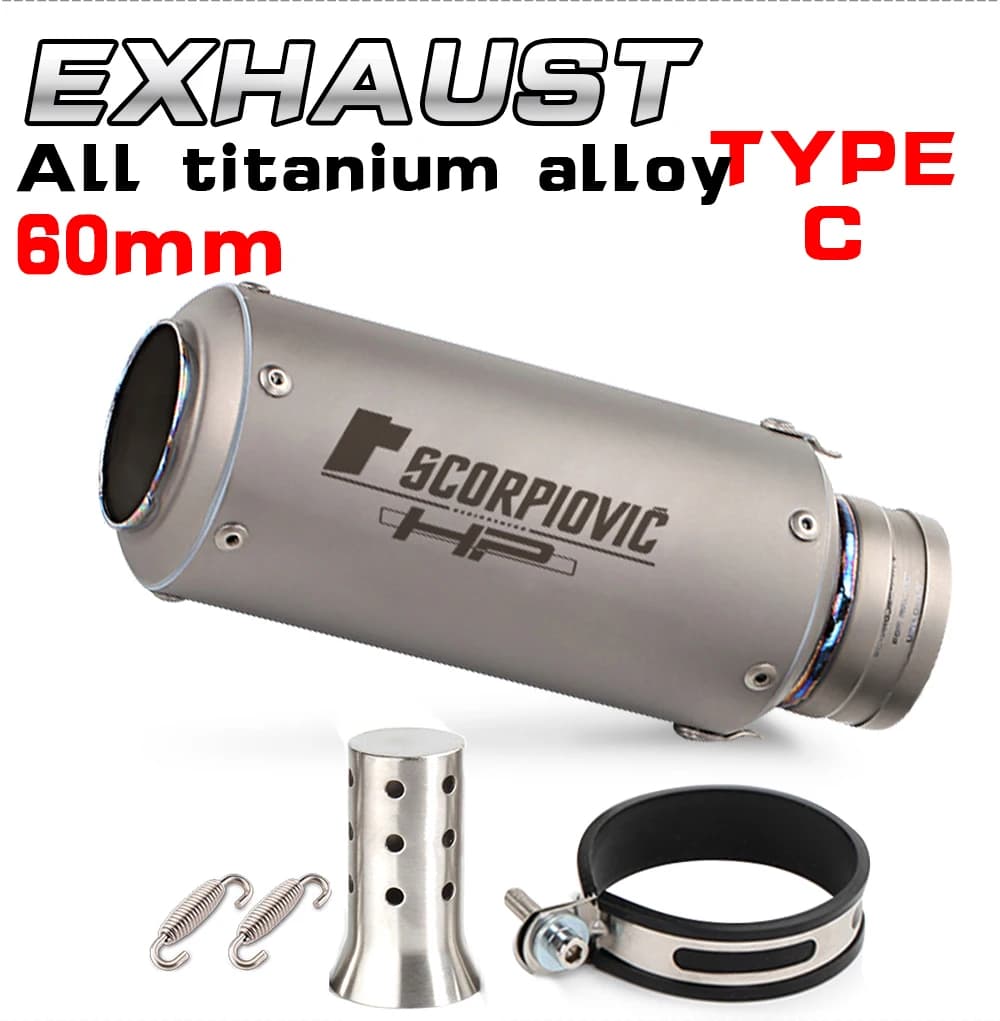 Silencieux d'échappement en alliage de titane et Fiber de carbone pour moto, 51mm 60mm, GP, pour R3 