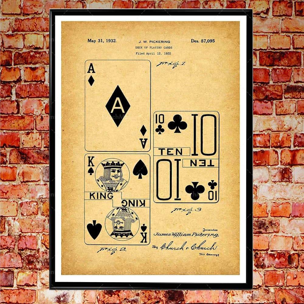 AnneInKRPatent Print Game Room Decor Poster, Wall Art for Gamers, Puzzle Lovers