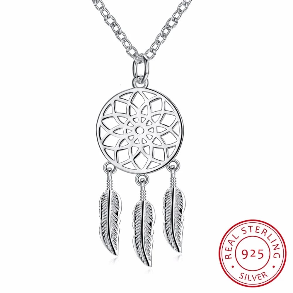 Lekani – colliers et pendentifs attrape-rêves en argent Sterling 925 pour femmes, collier attrape-rê