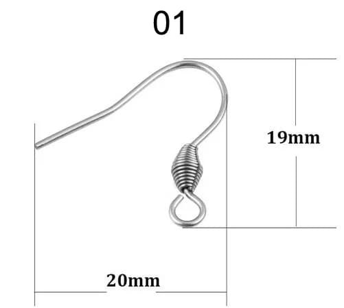 Résultats de bijoux en acier inoxydable, crochets de boucles d'oreilles français, paramètres de fil 