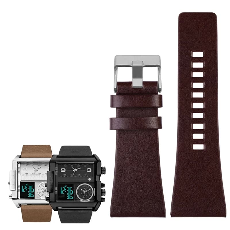 Bracelet en cuir véritable pour montre Diesel DZ7406 DZ7408 DZ4280 DZ4343, 22mm 24mm 26mm 28mm 30mm 