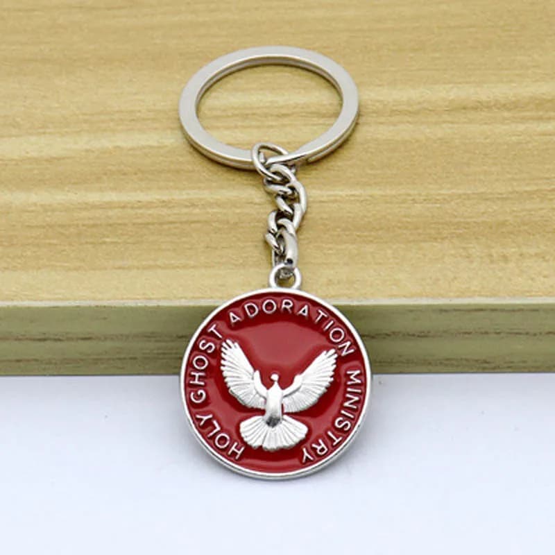 Pendentif porte-clés religieux catholique, croix de Jésus, Saint-esprit, collier de colombe de la pa