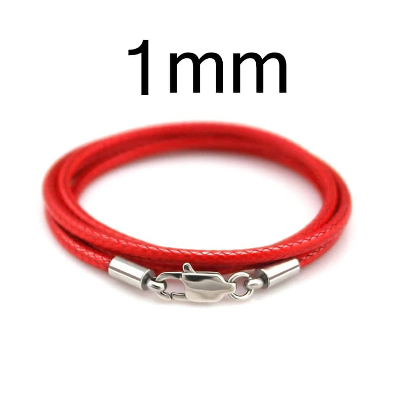 Fermoir en cuir pour collier, 1-3mm, 40-80cm, ULd'avertissement, dentelle JOWith, acier inoxydable, 