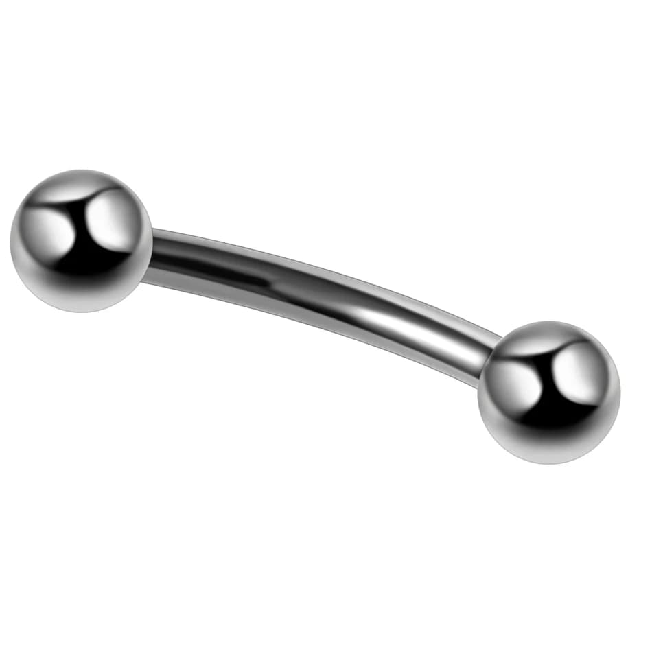 Piercing Labret Vertical en titane G23, fil externe, haltère incurvé, langue, sourcils, lèvres, orei