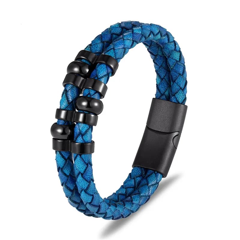 MKENDN – Bracelet en cuir véritable tressé pour Homme et Femme, bijou Vintage rétro, à la mode, fait
