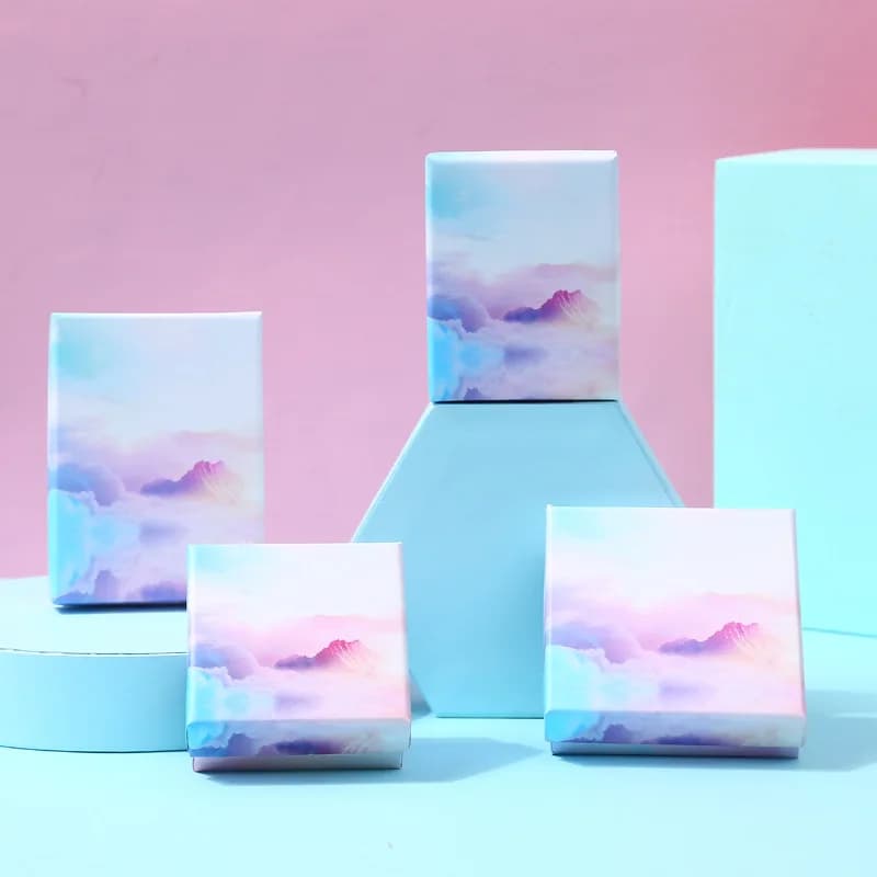 Ensemble de boîtes à bijoux en carton, boîtes de rangement et de présentation pour cadeaux, pour col