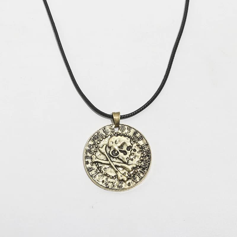 Mode Uncharted 4 Drake crâne collier hommes jeu bijoux en cuir corde cordon chaîne pendentif à brelo