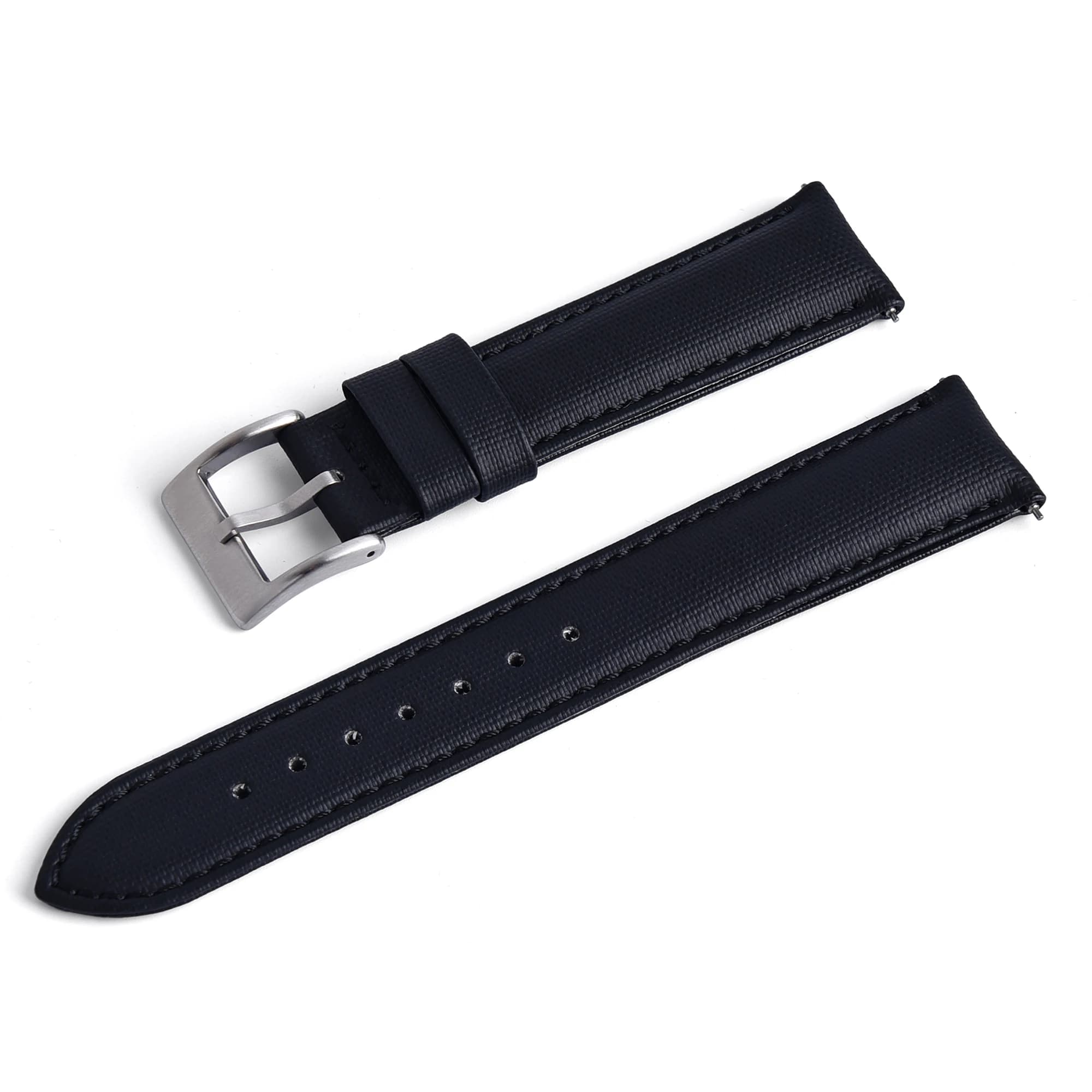 Bracelet de montre en cuir à double étanchéité en toile de voile à dégagement rapide pour Seiko 20mm
