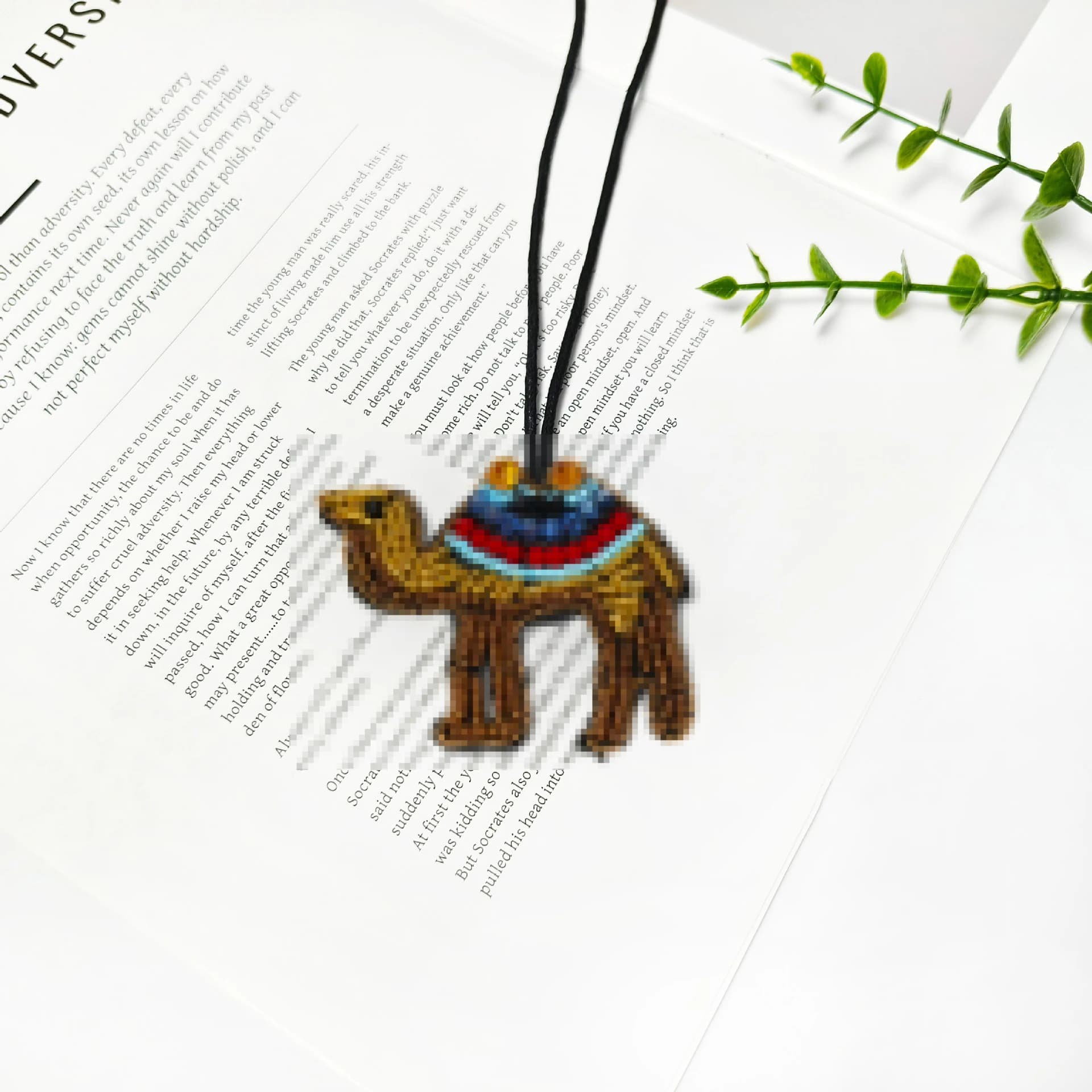 Porte-clés cheval chameau, pendentif perlé Animal Unique, ornement suspendu, bracelet de poignet cré