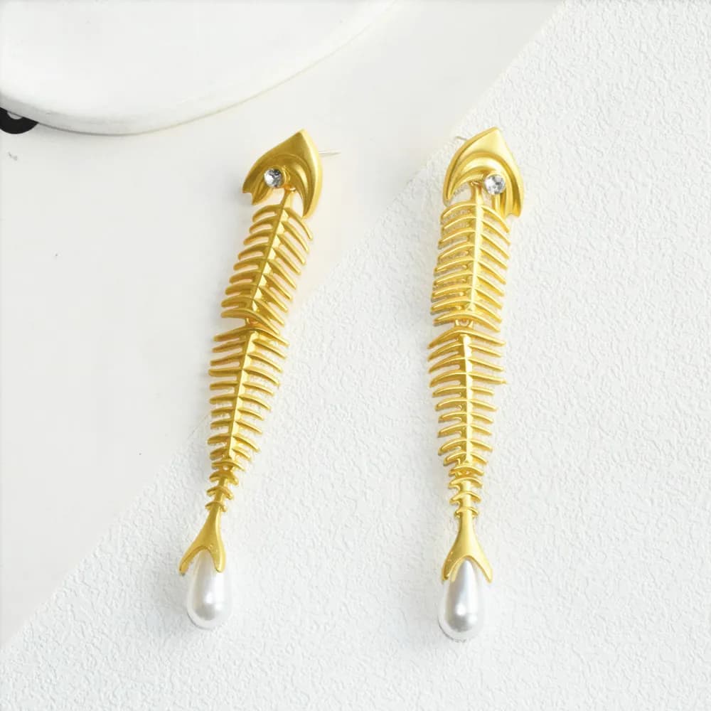 Nouveauté Design alliage gros os de poisson pendentif collier ras du cou pour les femmes bijoux de m